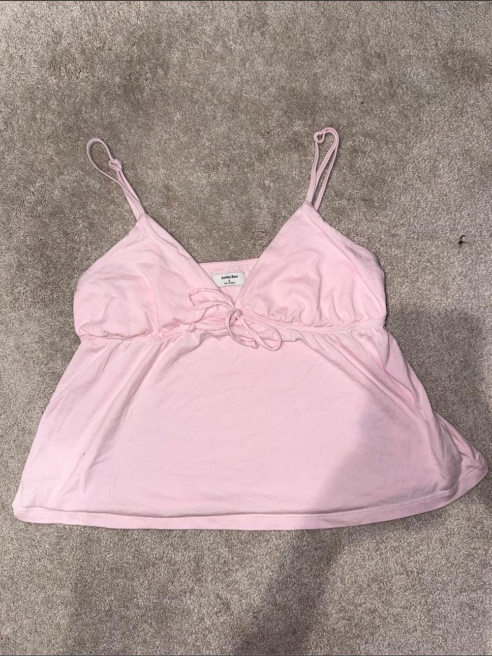 Sunday Best Light Pink Camisole with Tie Front